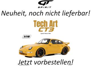 TECHART CT3 Porsche 911 SPEED YELLOW 1995 GT Spirit 1:18 Resinemodell (Türen, Motorhaube... nicht zu öffnen!) Disponible à partir de début décembre 2026
