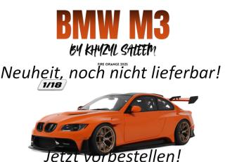 BMW M3 BY KHYZYL SALEEM FIRE ORANGE 2025 GT Spirit 1:18 Resinemodell (Türen, Motorhaube... nicht zu öffnen!) Lieferbar ab Anfang März 2027