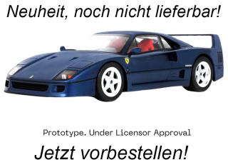 FERRARI F40 BLUE GT Spirit 1:18 Resinemodell (Türen, Motorhaube... nicht zu öffnen!) <br> Available from end of July 2024