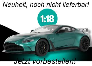 ASTON MARTIN V12 VANTAGE ASTON MARTIN RACING GREEN 2023 GT Spirit 1:18 Resinemodell (Türen, Motorhaube... nicht zu öffnen!)