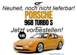 PORSCHE 968 TURBO S YELLOW 1993 GT Spirit 1:12 Resinemodell (Türen, Motorhaube... nicht zu öffnen!) Available from early April 2026