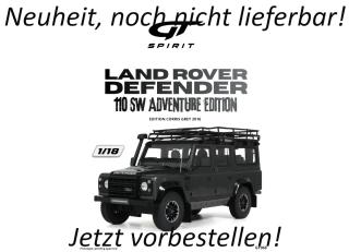 LAND ROVER DEFENDER 110 SW ADVENTURE EDITION CORRIS GREY 2016 GT Spirit 1:18 Resinemodell (Türen, Motorhaube... nicht zu öffnen!) Available from early September 2026