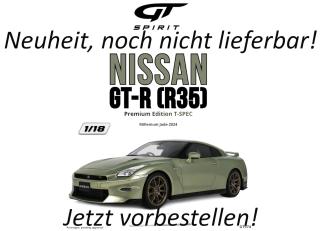 NISSAN GT-R (R35) PREMIUM EDITION T-SPEC MILLENNIUM JADE 2024 GT Spirit 1:18 Resinemodell (Türen, Motorhaube... nicht zu öffnen!) Disponible à partir de début novembre 2026