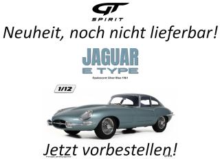 JAGUAR E TYPE OPALESCENT SILVER BLUE 1961 GT Spirit 1:12 Resinemodell (Türen, Motorhaube... nicht zu öffnen!) Available from early November 2026