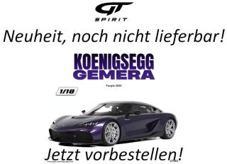 KOENIGSEGG GEMERA PURPLE 2020 GT Spirit 1:18 Resinemodell (Türen, Motorhaube... nicht zu öffnen!) Disponible à partir de début décembre 2026
