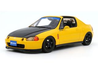 HONDA CIVIC DEL SOL SPOON PHOENIX YELLOW 1996 OttO mobile 1:18 Resinemodell (Türen, Motorhaube... nicht zu öffnen!)