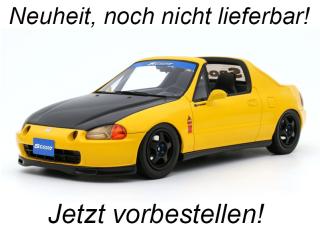 HONDA CIVIC DEL SOL SPOON PHOENIX YELLOW 1996 OttO mobile 1:18 Resinemodell (Türen, Motorhaube... nicht zu öffnen!)  Lieferbar ab Ende August 2025