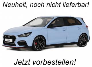 HYUNDAI I30 N BLUE 2017 OttOmobile 1:18 Resinemodell (Türen, Motorhaube... nicht zu öffnen!) <br> Disponible à partir de début mai 2024