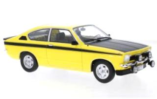 Opel Kadett C Coupé (1975) - yellow/black MCG 1:18 Metallmodell, Türen und Hauben nicht zu öffnen