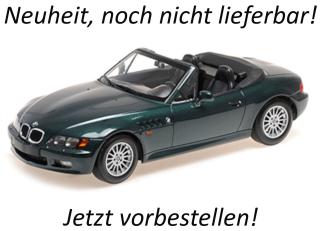 BMW Z3 ROADSTER - 1997 - DARK GREEN METALLIC Minichamps 1:18 Metallmodell, Türen, Motorhaube... nicht zu öffnen  Liefertermin nicht bekannt