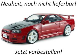 NISSAN SKYLINE GT-R (BNR34) WITH NISMO PARTS RED 1999 S1804313 Solido 1:18 Metallmodell Liefertermin nicht bekannt (nicht vor 1. Quartal 2027)