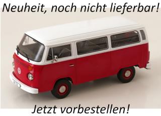 VW Bus T2b Bus 1972 rot/weiß KK-Scale 1:18 Metallmodell (Türen, Motorhaube... nicht zu öffnen!) Lieferbar ab Ende März 2026