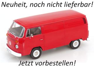 VW Bus T2b Kastenwagen 1972 rot KK-Scale 1:18 Metallmodell (Türen, Motorhaube... nicht zu öffnen!) Lieferbar ab Ende März 2026