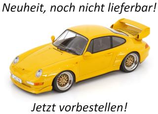 Porsche 911 (993) GT2 1996 BBS-Felgen  gelb KK-Scale 1:18 Metallmodell (Türen, Motorhaube... nicht zu öffnen!) Lieferbar ab Februar 2026