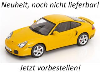 Porsche 911 (996) Turbo 2000 gelb KK-Scale 1:18 Metallmodell (Türen, Motorhaube... nicht zu öffnen!) Disponible à partir de fin juin 2026