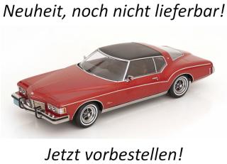 Buick Riviera 1973 rotmetallic/schwarz aus der TV-Serie "Detektiv Rockford - Anruf genügt" KK-Scale 1:18 Metallmodell (Türen, Motorhaube... nicht zu öffnen!) Disponible à partir de novembre 2026