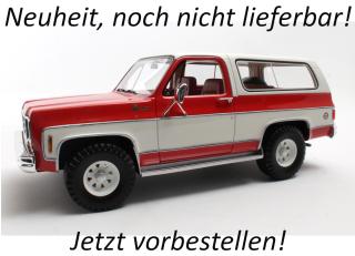 Chevrolet Blazer K5 red/white 73-78 Cult Scale Models 1:18 Resinemodell (Türen, Motorhaube... nicht zu öffnen!) Date de parution inconnue (pas avant le 4. trimestre 2026)