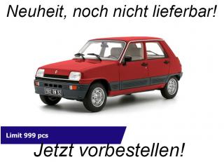 RENAULT 5 GTL (5 DOORS) RED 1984 OttO mobile 1:18 Resinemodell (Türen, Motorhaube... nicht zu öffnen!)  Disponible à partir de fin juin 2024