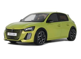 PEUGEOT E-208 GT JAUNE AGUEDA 2024 OttO mobile 1:18 Resinemodell (Türen, Motorhaube... nicht zu öffnen!)