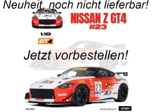 NISSAN Z GT4 WHITE #23 2023  OttO mobile Project Cars 1:18 Resinemodell (Türen, Motorhaube... nicht zu öffnen!) Lieferbar ab Ende Dezember 2025