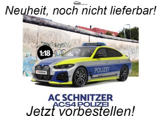 AC BMW SCHNITZER ACS4 POLIZEI 2022 OttO mobile 1:18 Resinemodell (Türen, Motorhaube... nicht zu öffnen!) Lieferbar ab Anfang Mai 2026
