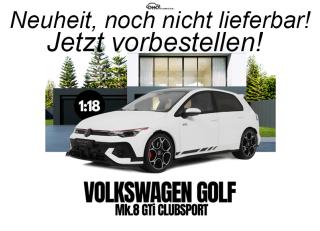 VOLKSWAGEN GOLF Mk.8 GTI CLUBSPORT PURE WHITE 2024 OttO mobile 1:18 Resinemodell (Türen, Motorhaube... nicht zu öffnen!)  Lieferbar ab Anfang Mai 2026