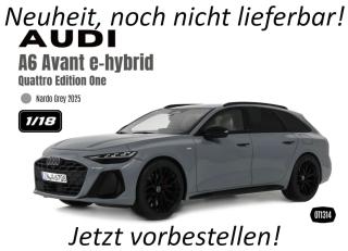 AUDI A6 AVANT E-HYBRID QUATTRO EDITION ONE NARDO GREY 2025 OttO mobile 1:18 Resinemodell (Türen, Motorhaube... nicht zu öffnen!) Lieferbar ab Anfang November 2026
