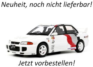 MITSUBISHI LANCER EVO III SCOTIA WHITE W83 1995 OttO mobile 1:18 Resinemodell (Türen, Motorhaube... nicht zu öffnen!) Disponible à partir de début janvier 2027