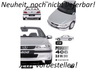 PEUGEOT 406 3.0 V6 24V GRIS QUARTZ METALLIC 2000 OttO Pro OttO mobile 1:18 Resinemodell (Türen, Motorhaube... nicht zu öffnen!)  Lieferbar ab Anfang Dezember 2026