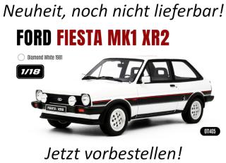 FORD FIESTA MK.1 XR2 DIAMOND WHITE 1981 OttO mobile 1:18 Resinemodell (Türen, Motorhaube... nicht zu öffnen!) Available from early April 2027