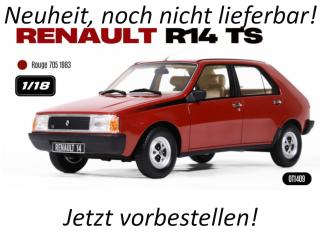 RENAULT 14 TS ROUGE 705 1983 OttO mobile 1:18 Resinemodell (Türen, Motorhaube... nicht zu öffnen!) Available from early April 2027