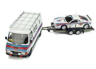 PACK FIAT 242 LANCIA 037 Gruppe B  #1 WALTER RÖHRL RALLYE MONTE CARLO 1983 OttO mobile 1:18 Resinemodell (Türen, Motorhaube... nicht zu öffnen!) Disponible à partir de juin 2025