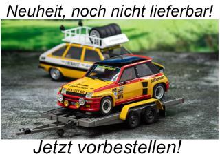 PACK RENAULT 30 ASSISTANCE  RENAULT 5 TURBO YELLOW TEST CAR 1979 OttO mobile 1:18 Resinemodell (Türen, Motorhaube... nicht zu öffnen!)<br> Available from May 2024