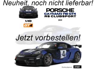 PORSCHE CAYMAN 718 GT4 RS CLUBSPORT 2021 OttO mobile 1:18 Resinemodell (Türen, Motorhaube... nicht zu öffnen!) Disponible à partir de début octobre 2025