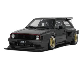 VOLKSWAGEN VW GOLF II GTI BY KHYZYL SALEEM ASCOT GREY METALLIC 2021 OttO mobile 1:18 Resinemodell (Türen, Motorhaube... nicht zu öffnen!)