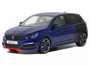 PEUGEOT 308 GTI BLUE 2018 OttOmobile 1:18 Resinemodell (Türen, Motorhaube... nicht zu öffnen!)