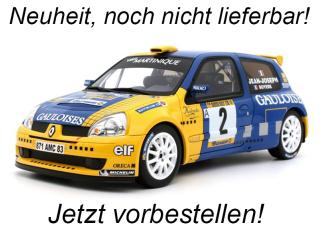 RENAULT CLIO S1600 #2 S. JEAN-JOSEPH BARUM RALLY ZLIN 2004 OttO mobile 1:18 Resinemodell (Türen, Motorhaube... nicht zu öffnen!)  Disponible à partir de fin juillet 2025