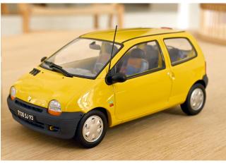 Renault Twingo 1995 - Lemon Yellow & United deco Norev 1:18 Metallmodell (Türen/Hauben nicht zu öffnen!)