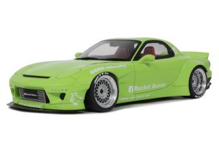 ROCKET BUNNY AERO (V1) MAZDA RX7 (FD3S) PEARL GREEN 2015 OttO mobile Project Cars 1:18 Resinemodell (Türen, Motorhaube... nicht zu öffnen!)