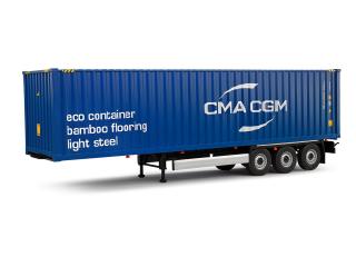 Container Anhänger CMA CGM blau S2400507 Solido 1:24 Metallmodell