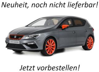 Seat Leon Cupra Performance Pack Monsoon Grey X7R 2018 OttO mobile 1:18 Resinemodell (Türen, Motorhaube... nicht zu öffnen!)  Available from early October 2026