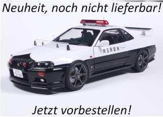 NISSAN SKYLINE GT-R (BNR34) JAPANESE POLICE WHITE 1999 S1804317 Solido 1:18 Metallmodell Liefertermin nicht bekannt (nicht vor Juni 2026)