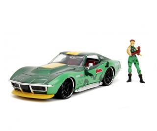 Street Fighter Cammy & 1969 Chevrolet Chevrolet Stingray ZL1 grün Jada 1:24