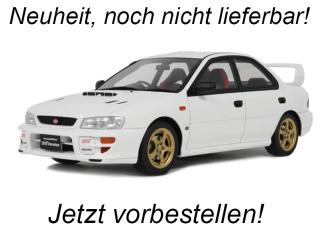 SUBARU IMPREZA WRX TYPE RA STI PURE WHITE 2000 OttO mobile 1:18 Resinemodell (Türen, Motorhaube... nicht zu öffnen!)  Lieferbar ab Ende August 2025