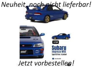 SUBARU IMPREZA WRX TYPE R STI VER. V LIMITED SONIC BLUE 1999 OttO mobile 1:18 Resinemodell (Türen, Motorhaube... nicht zu öffnen!)  Lieferbar ab Juni 2026