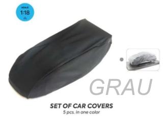 Autoabdeckungs-Set für Automodelle, grau 5 Stück Dioramatoys 1:18