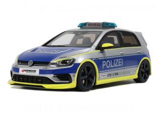 VOLKSWAGEN VW GOLF VII R OETTINGER POLIZEI GREY 2018  OttO mobile Project Cars 1:18 Resinemodell (Türen, Motorhaube... nicht zu öffnen!)