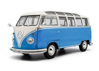 VW T1 21 WINDOWS BUS  blau/weiß S1813401 Solido 1:18 Metallmodell