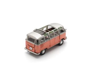 VW T1 Samba 1962 Orange/Metallgrau   Schuco 1:18