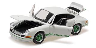 PORSCHE 911 CARRERA RS - 1972 - WHITE Minichamps 1:18 Metallmodell mit zu öffnenden Türen und Haube(n)